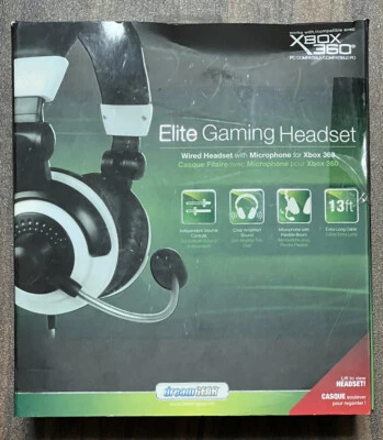 DREAMGEAR XBOX 360 ELITE GAMING HEADSET WIRED HEADSET W/ MICROPHONE FOR XBOX 360 - Image 1 of 3