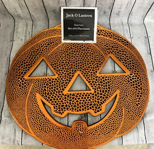 HALLOWEEN PUMPKIN PLACEMATS~JACK O LANTERN~ CUT OUT STYLE PUMPKINS ๐ NEW! 6 PK! - Picture 1 of 6