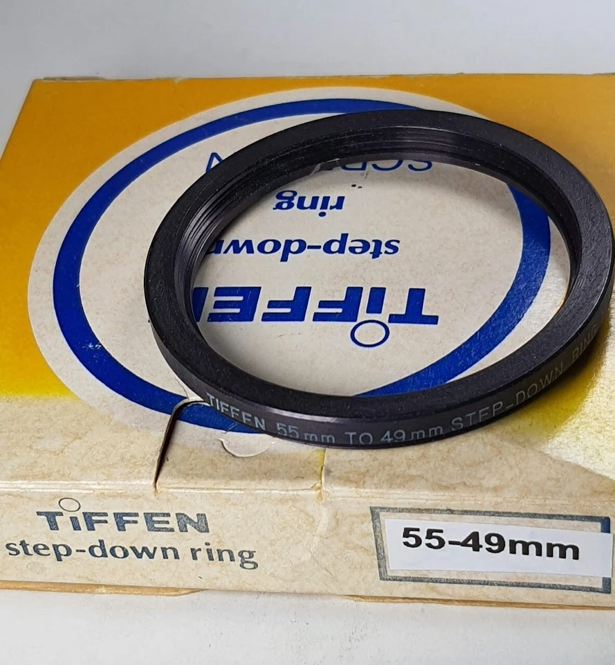 TiFFEN 55-49mm Step-Down Lens Filter Converter Adapter Ring 55mm-49mm E55-E49 OS - Image 1 of 4