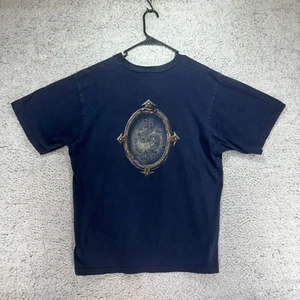 T-shirt uomo vintage anni 90 Jimmy Z Dragon Jimmy'z double face blu sbiadito taglia large - Foto 1 di 10