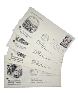 US History Stamps / FDC First Day Issue Envelopes / Lot of 4 - Picture 1 of 5