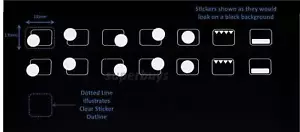 White Print 4/5 Hob Stove Cooktop Oven Sticker Label Electric Induction Gas Cook - Picture 1 of 2