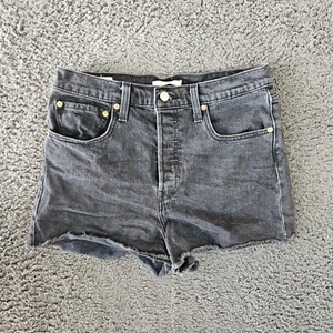 Levi's Premium Ribcage Jeansshorts schwarz Größe 30 - Bild 1 von 11