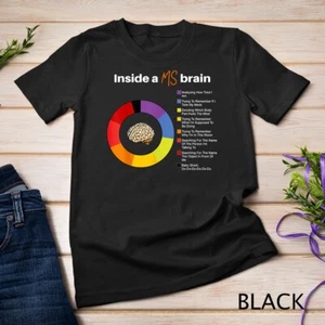 Inside A Ms Brain Multiple Sclerosis Awareness Chart Unisex T-shirt - Imagen 1 de 15