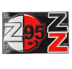 Z95.3 Vancouver Radio Station Vtg Sticker Decal Black Red Z McDonald's Contest - Picture 1 of 5