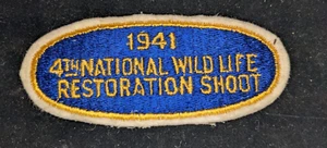 1941 4th National Wild Life Restoration Shoot Patch ~ R C Olds ~ Lansing MI - Picture 1 of 3