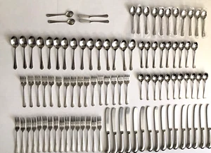 GEORGIAN HOUSE AMERICAN ANTIQUE 99 Pc Stainless Flatware Set For 16 + Serving - Picture 1 of 23
