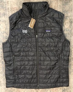 Patagonia Men’s XL Nano Puff Vest Gray Company Logo NWT Primaloft - Picture 1 of 8