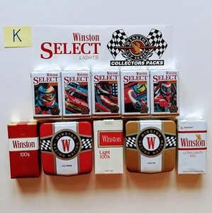 Vintage USA Cigarette Packs, empty, no cigarettes, Winston Racing,  K - Picture 1 of 3