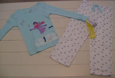 Pijama Carter's Ice Skater Hearts algodón polar manga larga talla 4 para niñas  Foto 1 de 4
