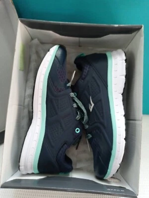 ZAPATILLAS DEPORTIVAS MUJER EVERLAST NEGRAS Y VERDESAS PARA CAMINAR/CORRER ZAPATOS/TALLA 7/ Foto 1 de 4