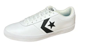 Single Shoe LEFT Converse All Star OX Point White Black Leather Amputee Size 12 - Picture 1 of 7