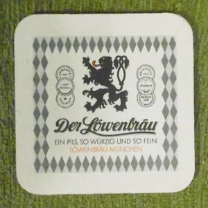 Tapa de cerveza, Löwenbräu Munich - Der Löwenbräu, cuadrada, 9,3 x 9,3 cm - Imagen 1 de 2