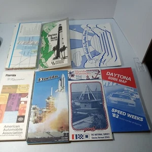 Lote de 7 mapas de ruta de viaje de la organización Florida de los años 70 y 80 vintage - Imagen 1 de 9