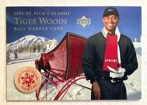 TIGER WOODS 2001 St Nicks Classic BALL MARKER Card - Upper Deck 5 x 3.5" - Picture 1 of 2