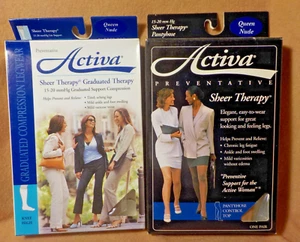 Two Activa Sheer Therapy Supportive Prevention: One Knee Highs, One Pantyhose, Q - Picture 1 of 4