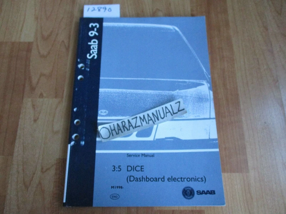 SAAB 9-3 1998 DADOS tablero manual de servicio electrónico Foto 1 de 1