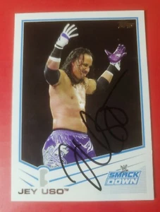 2013 Topps WWE #60 Jey Uso scheda autografa - Foto 1 di 2