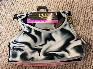 BRAND NEW GIRL'S SIZE Small ATHLETIC WORKS 2 PACK SPORTS BRAS - Picture 1 of 2