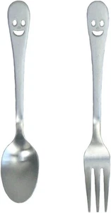 Nagao Nico Coffee Spoon Hime Fork Set of 2 18-8 Stainless Steel Made in Japan - Picture 1 of 4