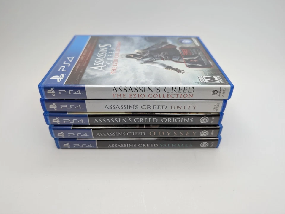 PS4 Assassin’s Creed Lote Valhalla Odyssey Origins Unity Ezio Colección En muy buena condición Foto 1 de 4