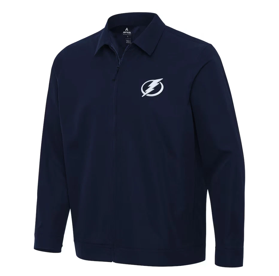 Men's Tampa Bay Lightning Antigua Navy Pivot Full-Zip Jacket - Size XL - Image 1 of 1