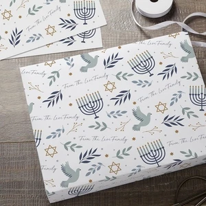 Papel de envolver personalizado Spirit of Hanukkah, regalo navideño festival personalizado - Imagen 1 de 3