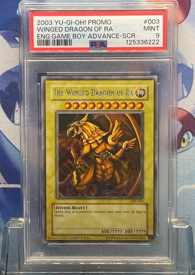 PSA 9 Mint Winged Dragon of Ra GBI-003 Secret Rare Promo YuGiOh English Holo - Image 1 of 2