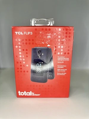 Total by Verizon TCL Flip 3, 16GB, Cinza - Recurso Pré-pago Bloqueado no Total - Imagem 1 de 4
