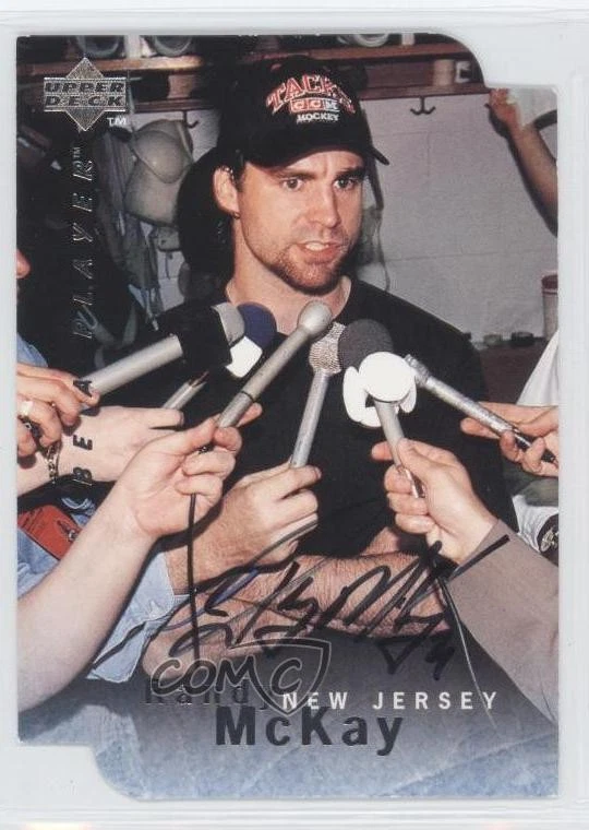 1995-96 Upper Deck Be a Player Die-Cut Auto Randy McKay #S52 Auto - Image 1 of 2