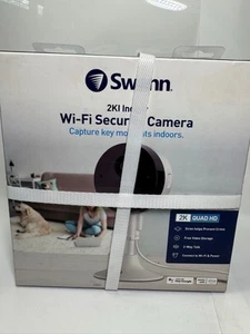 NEW Swann SWIFI-2KICAM-US 2K Quad HD Indoor WIFI Security Camera - White - Picture 1 of 3