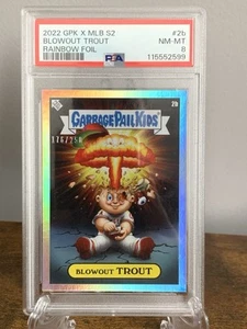 2022 GPK Alex Pardee Garbage Pail Kids Blowout Trout Mike Trout PSA 8 Foil /250 - Picture 1 of 5
