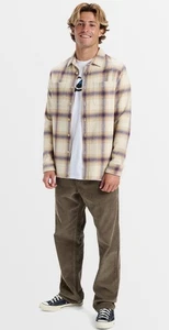 Quiksilver Fog DNA Heavy Weight  Flannel Shirt Organic Cotton Men’s Sz S NWT - Picture 1 of 14