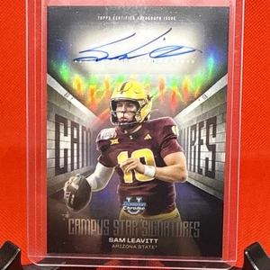 Bowman Chrome U Campus Star Signatures 2025 Sam Leavitt cromo automático Sun Devils - Imagen 1 de 6