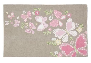 Handgeknüpfter Rosa Wollteppich Handgetuftet Weich Großflächenteppich für Wohnzimmer Deko - Bild 1 von 7