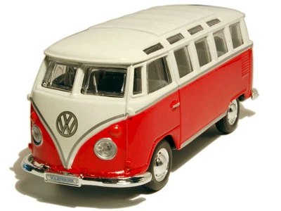 Modellino auto pressofuso Maisto Volkswagen T1 BUS rosso bianco scala 1:36... - Immagine 1 di 2