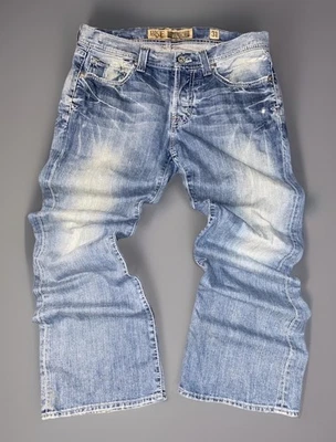 BKE Jeans Mens 31x30 Faded Fulton Boot Cut Button Fly Denim Buckle 100% Cotton - Image 1 of 4