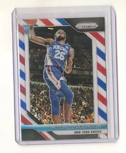 2018-19 Panini Prizm Mitchell Robinson rojo blanco y azul Prizm refractor RC #227 - Imagen 1 de 1