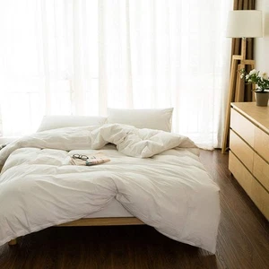 White Duvet Cover Twin Cotton 2-Piece Set Soft Cotton Twin XL Comforter Cover... - Picture 1 of 6