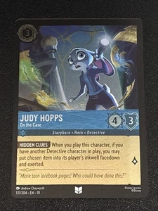 Disney Lorcana Whispers in the Well Judy Hopps-On the Case Cold Foil 137/204 NM - Picture 1 of 2