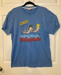 Homage Men's Blue "Beavis And Butt-Head Boing" Graphic T Shirt - Size XL - Picture 1 of 6