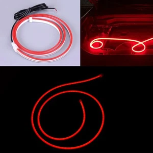 120cm 12V Car Hood LED Daytime Running Light Strip Waterproof Flexible Lamp Kit - Picture 1 of 8
