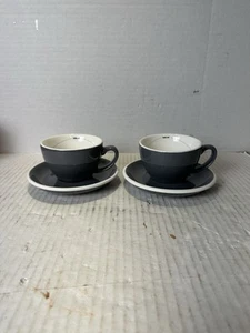 Breville Latte Art grau Training Tasse & Untertasse ~ 2er Set ~ Top - Bild 1 von 4