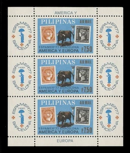 PHILIPPINES Sc#C110, 1977 ESPAMER '77 SOUVENIR SHEET, PERFORATED, MINT F-VF NH - Picture 1 of 2