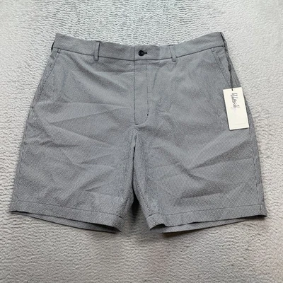 Pantalón Corto Walter Hagen Clubhouse Seersucker Para Hombre Talla 40 Frente Plano 9" Nuevo Con Etiquetas Foto 1 de 4