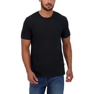 Lucky Brand Crewneck Ribbed Collar Side Slip Hem Short Sleeve Jersey Tee Black S - Bild 1 von 5