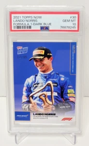 Lando Norris 2021 Topps NOW Formula 1 #30 Dark Blue PSA 10 Gem Mint - Picture 1 of 2