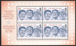 Islas Salomón 2004 - Mi-N.o 1149 ** - Estampillada sin montar o nunca montada - Ronald Reagan - Imagen 1 de 1