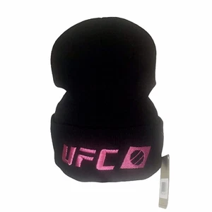 UFC Reebok Cotton Beanie Hat Cap NWT Black/Pink - Picture 1 of 4