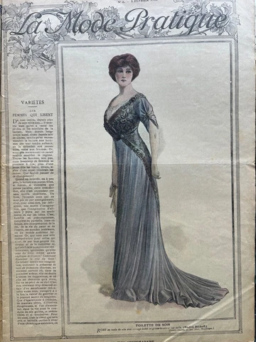 Rare Antique February 5, 1910 Women’s &children's clothing patterns -Masquerade Cover